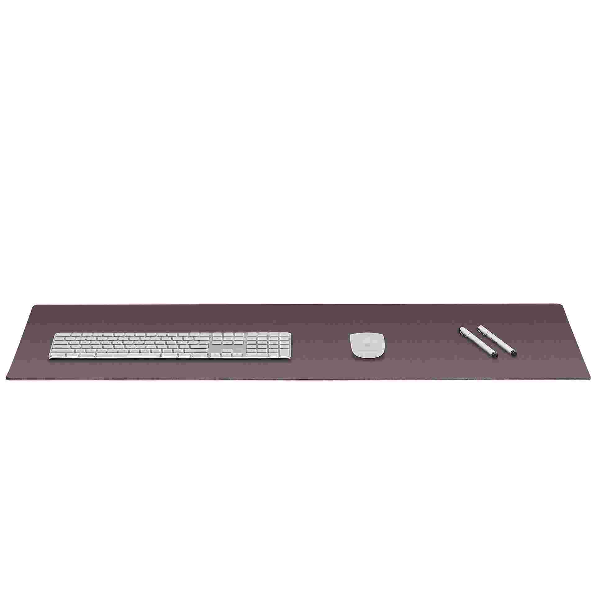Medium Plus matte brown desk pad for 10-key keyboard and mouse.