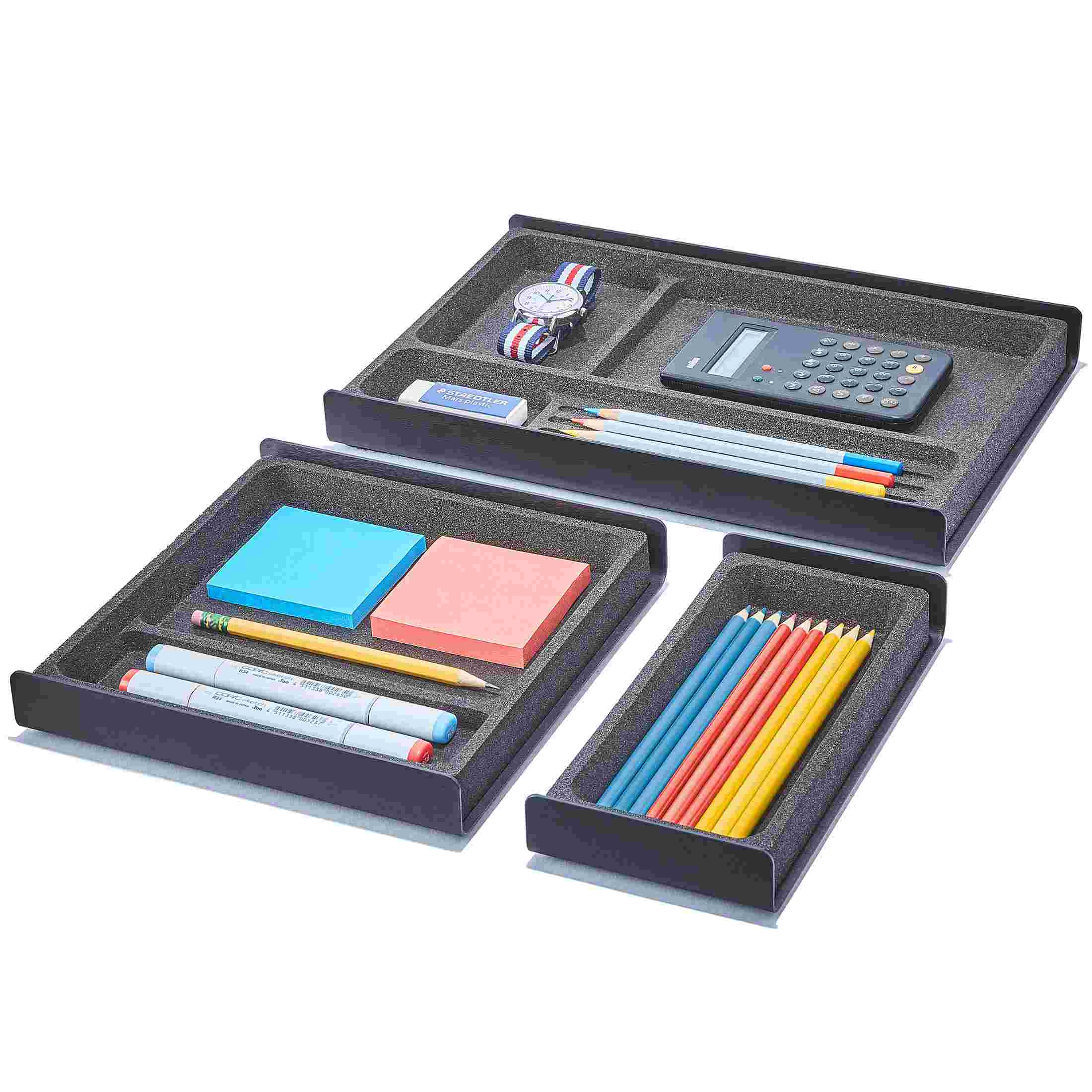 Desk Tray (Black / Set of Three)