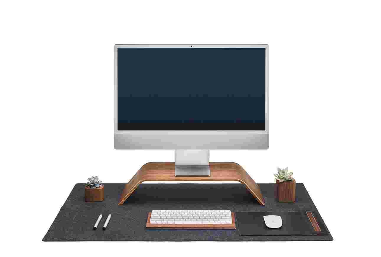 Wool Felt Desk Pad (Large / Dark Grey)