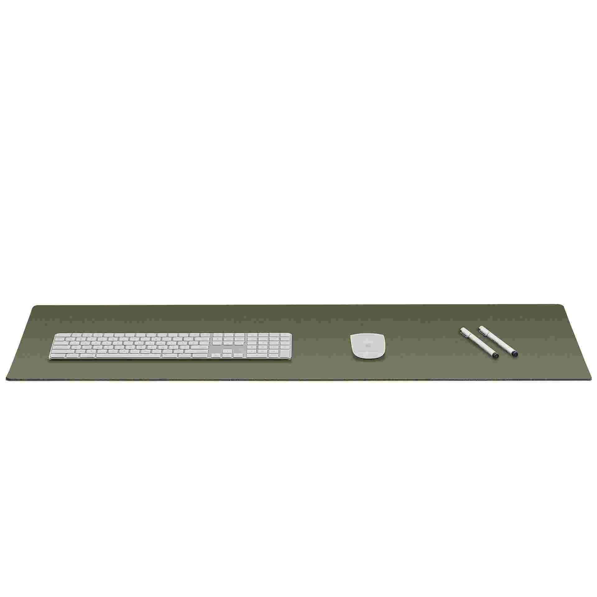 Medium Plus dark green desk pad for 10-key keyboard and mouse.