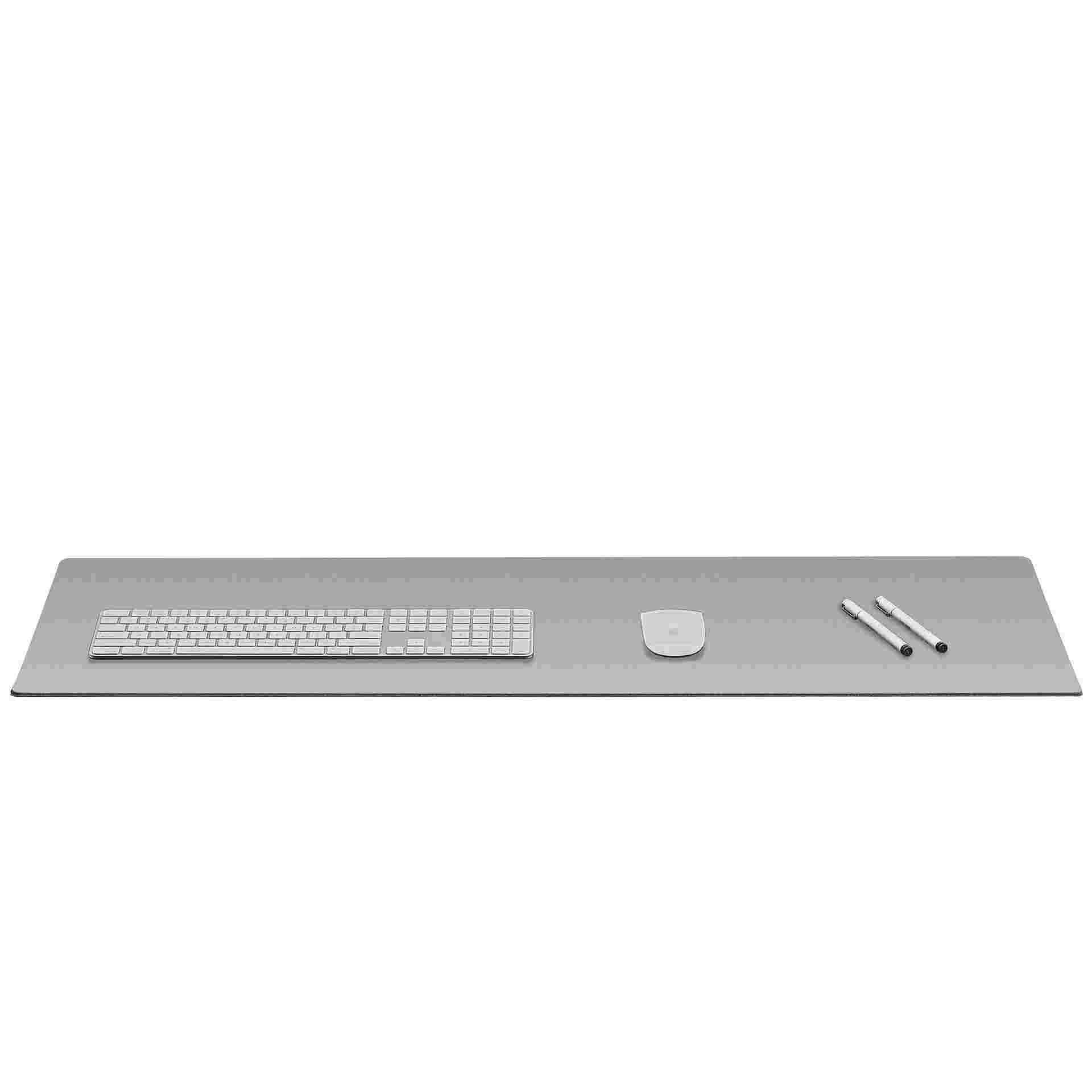 Medium Plus matte dark grey desk pad for 10-key keyboard and mouse.