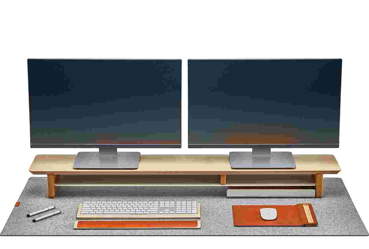 Wool Felt Desk Pad (Extra Large / Light Grey)
