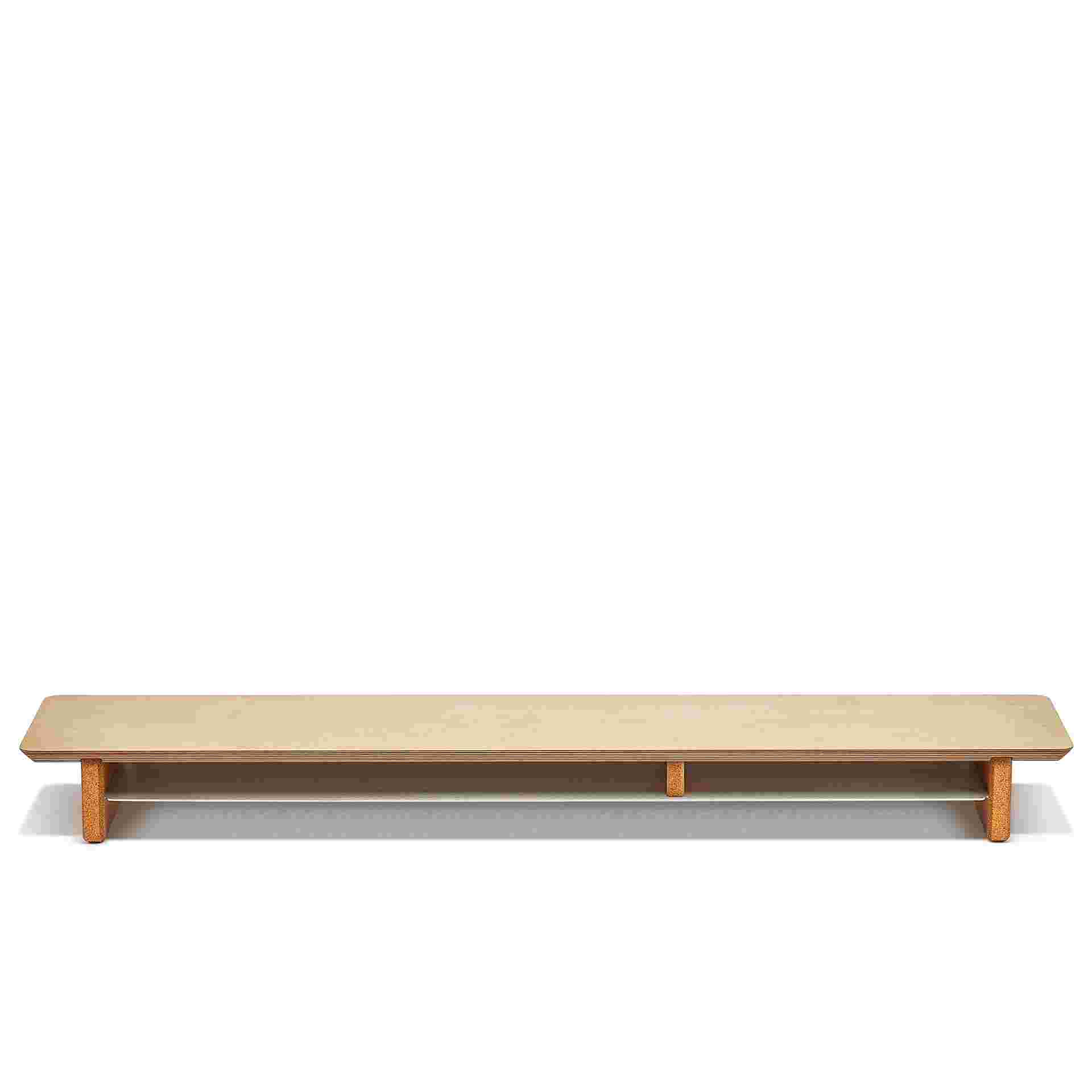 Large Maple Desk Shelf shown without monitors.