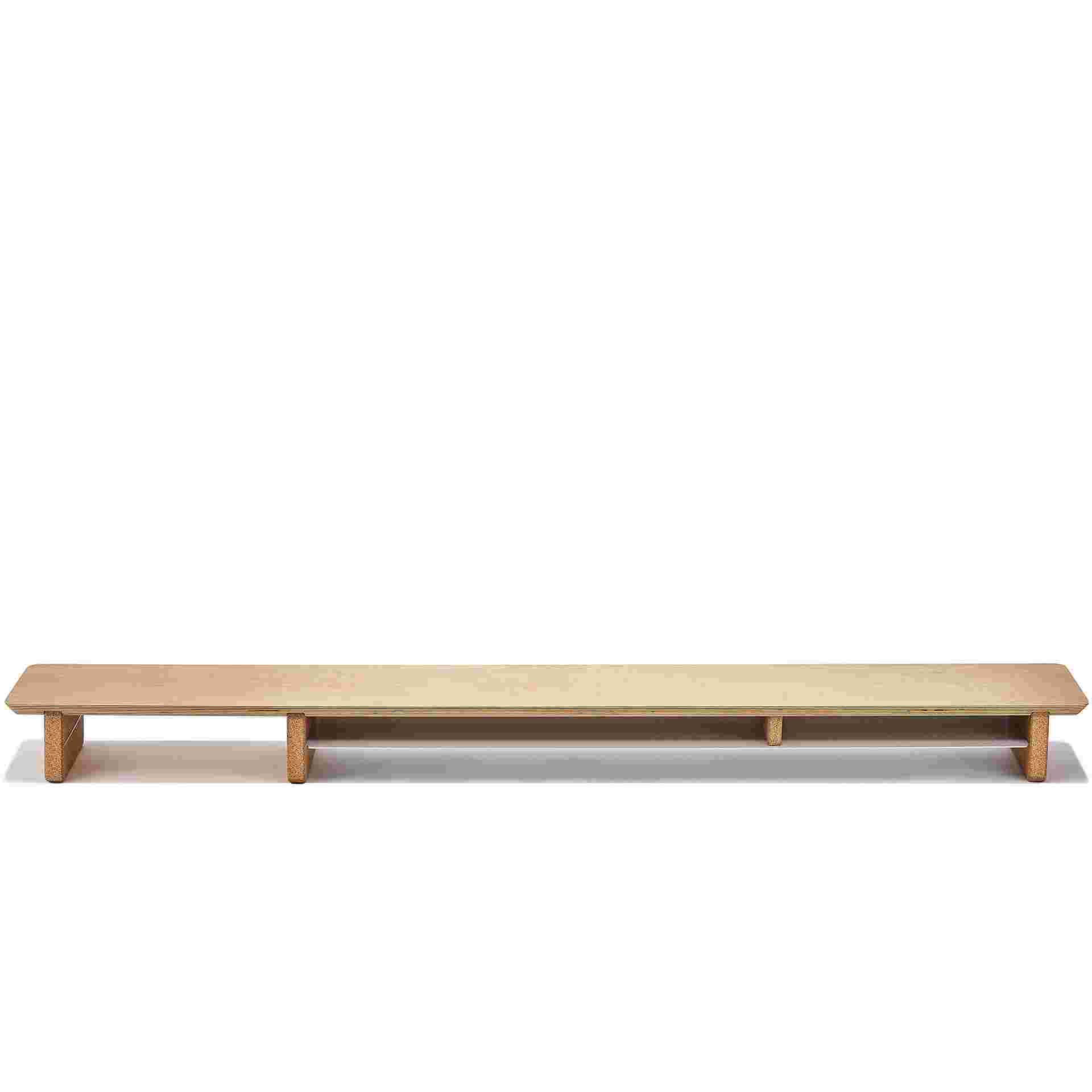 Extra large maple desk shelf measuring 58 inches wide.