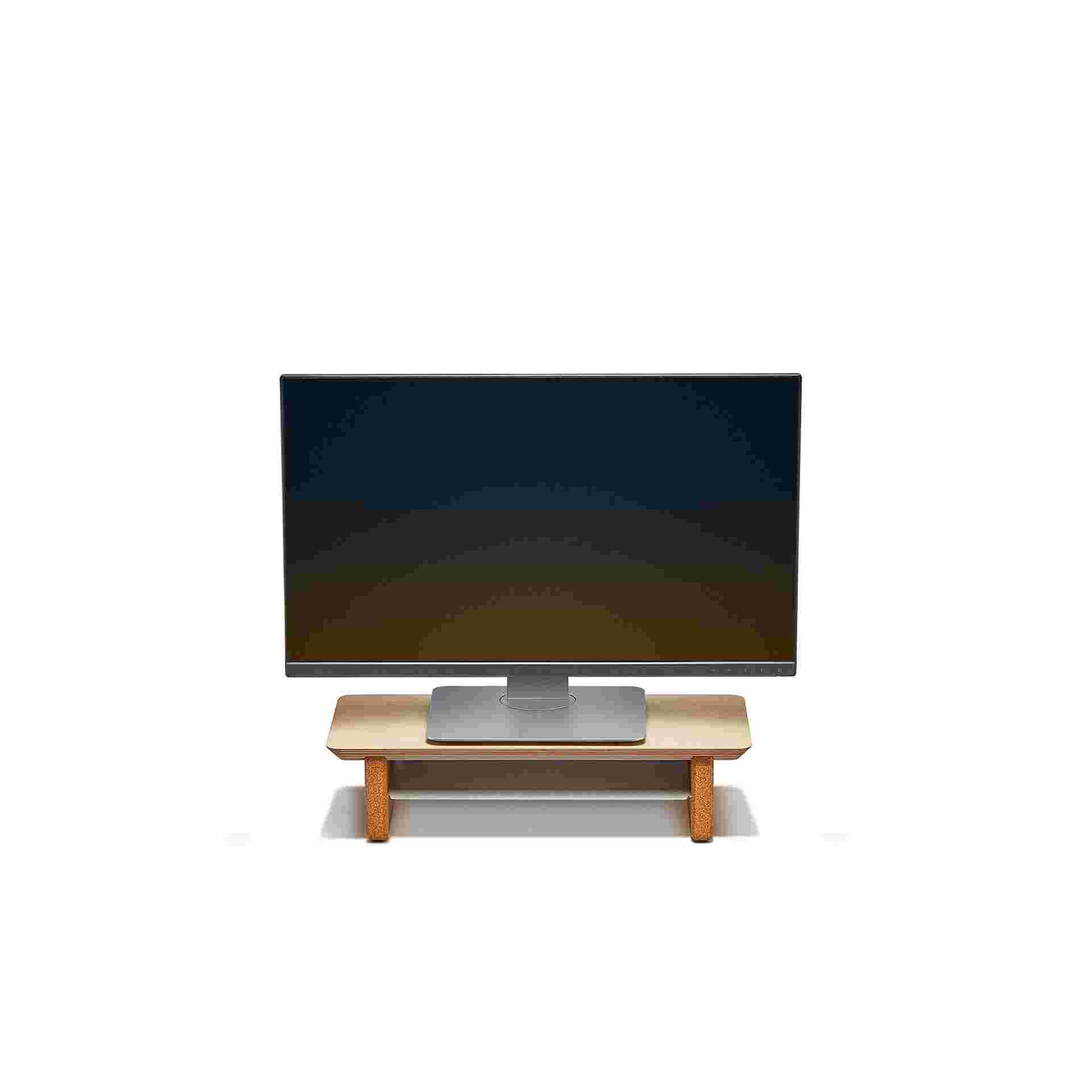 Small Maple Desk Shelf with monitor.