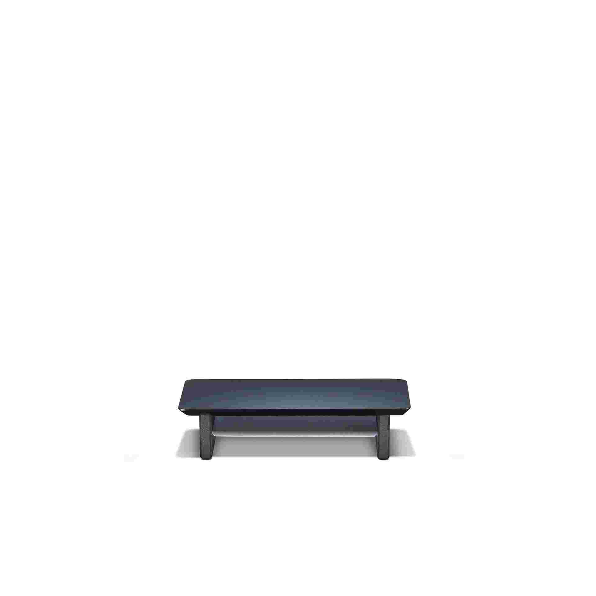 Small Matte Black Desk Shelf shown without monitor.