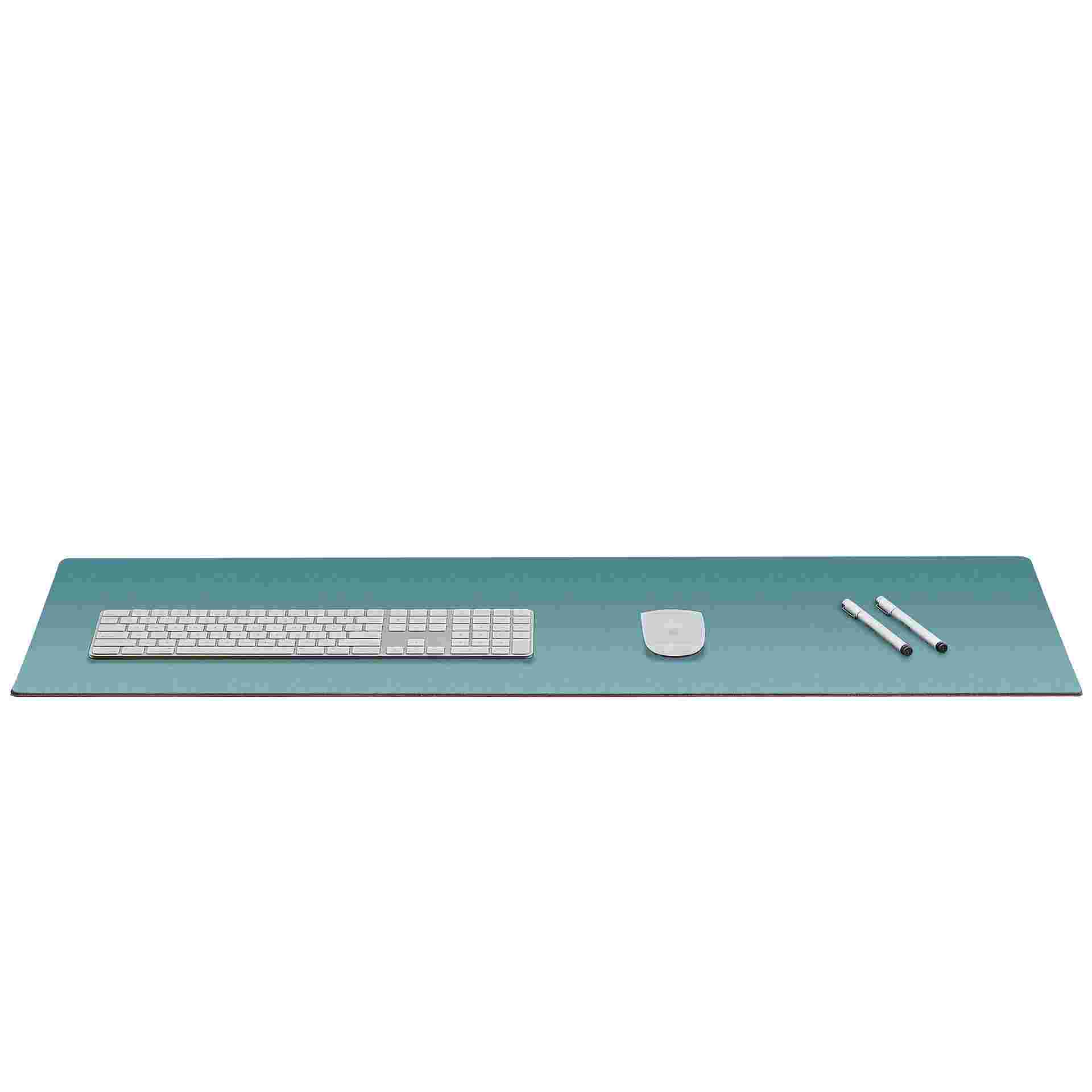 Medium Plus light blue desk pad for 10-key keyboard and mouse.