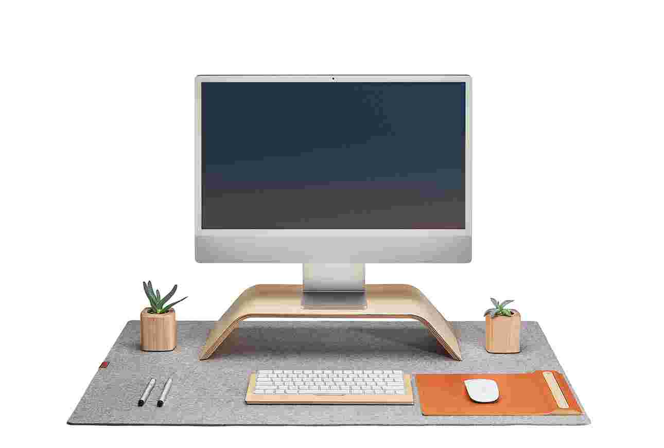Wool Felt Desk Pad (Large / Light Grey)