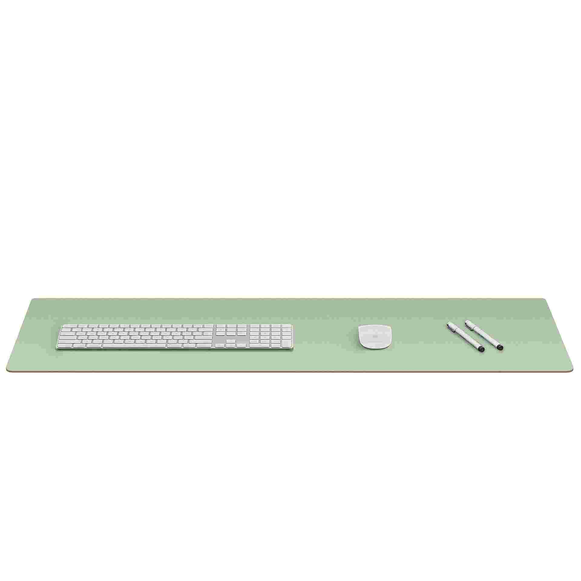Medium Plus light green desk pad for 10-key keyboard and mouse.