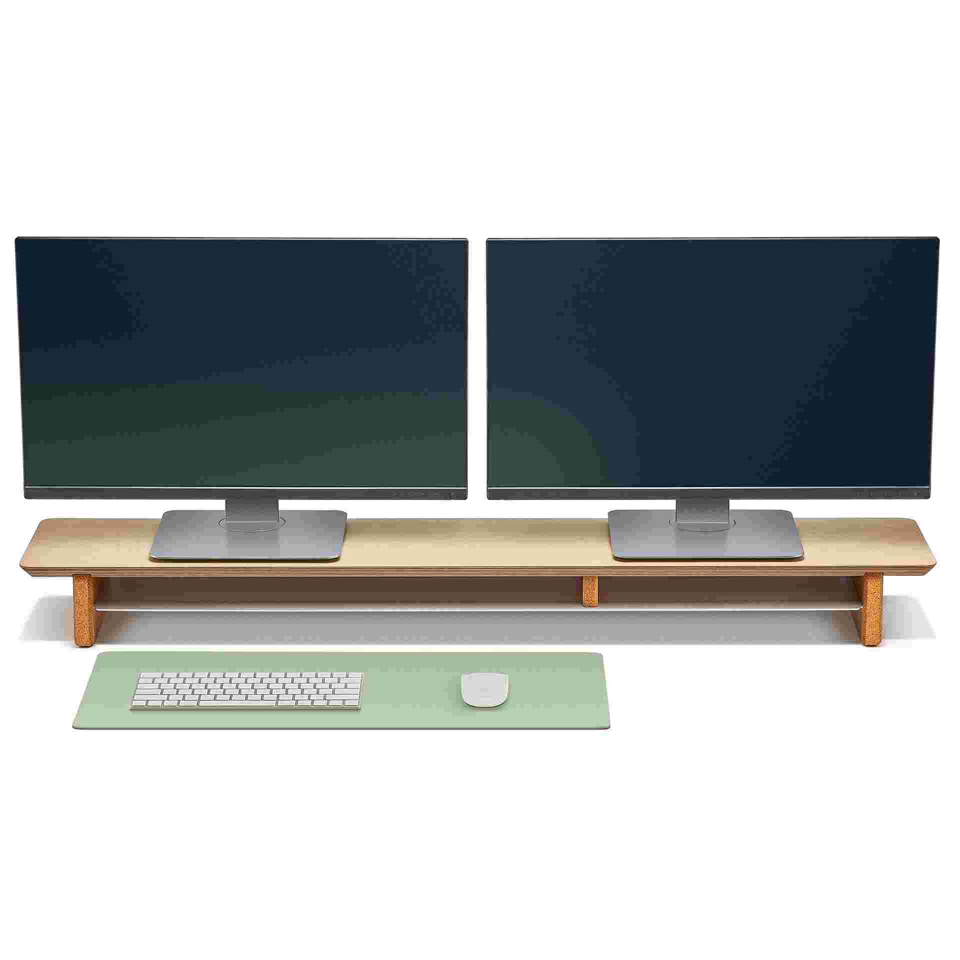 Small light green desk pad designed for use with the Grovemade desk shelf.
