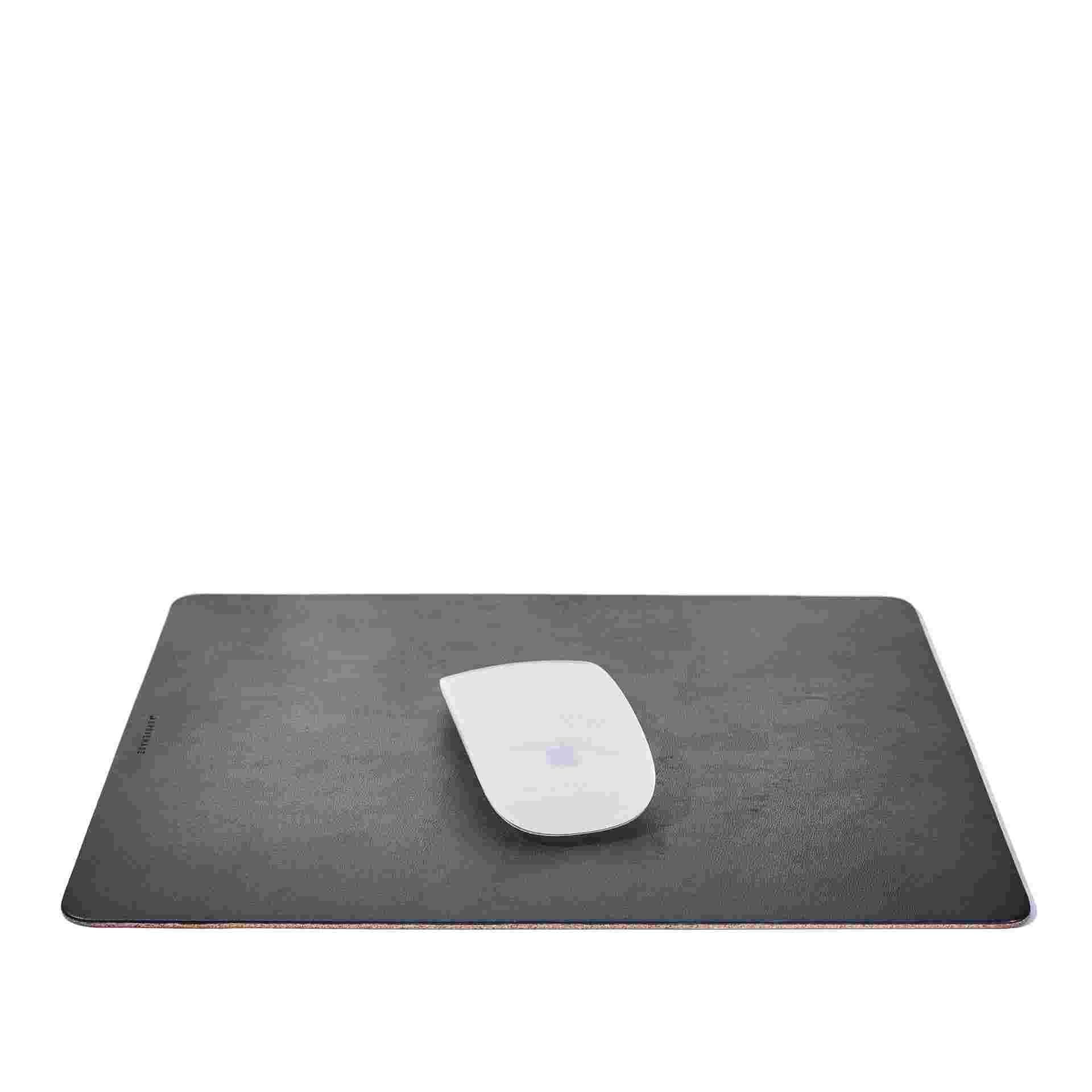 Black Leather Mouse Pad (Large)