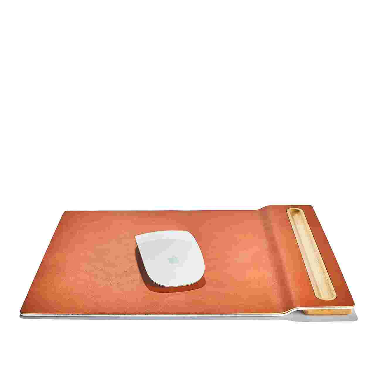 Maple and Leather Mouse Pad