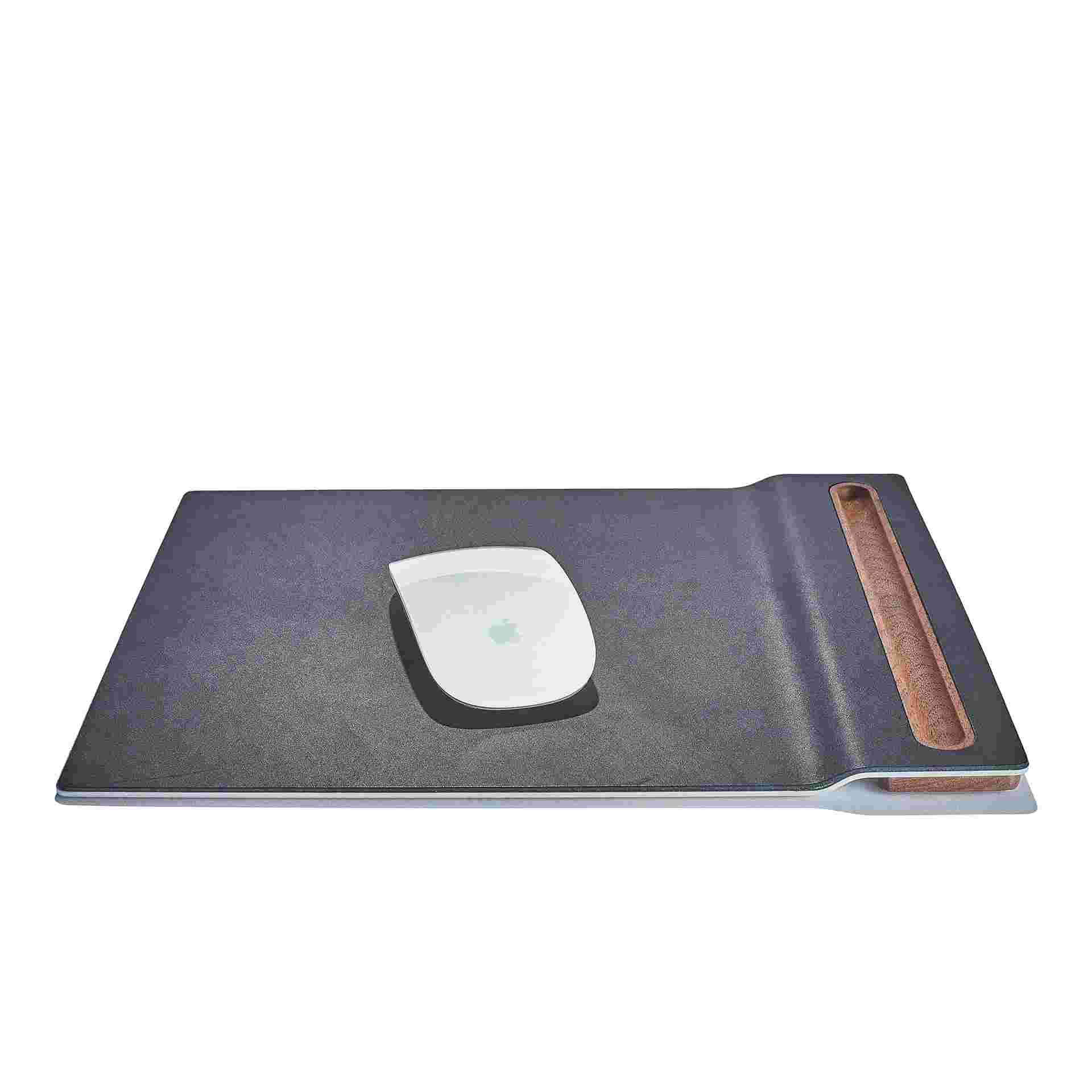 Leather & Wood Mousepad with Pen Tray | Grovemade®