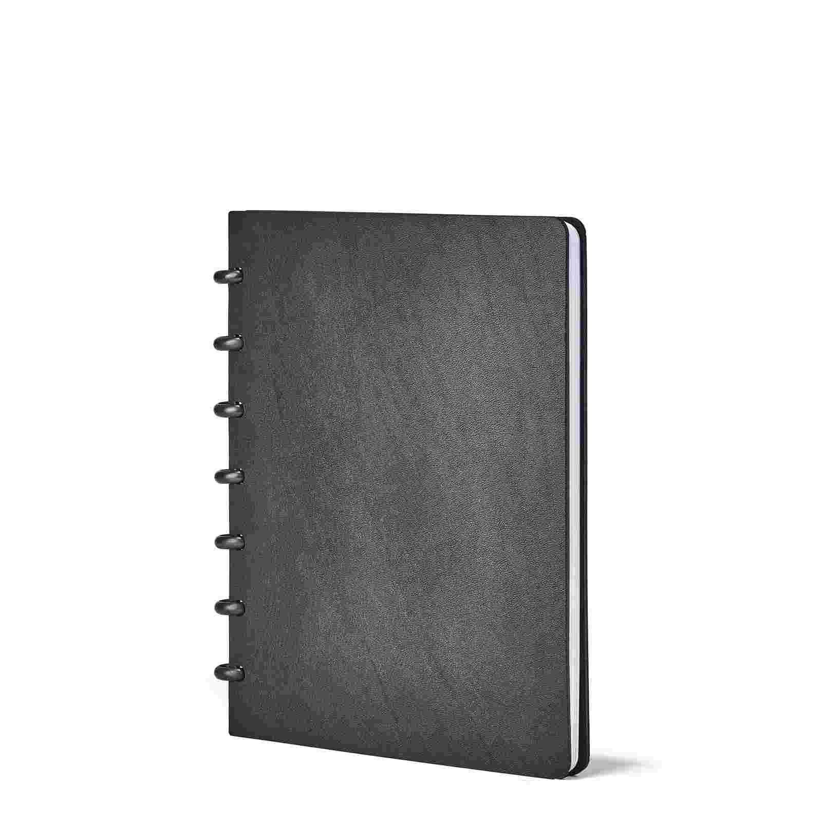 Medium Black Leather Notebook