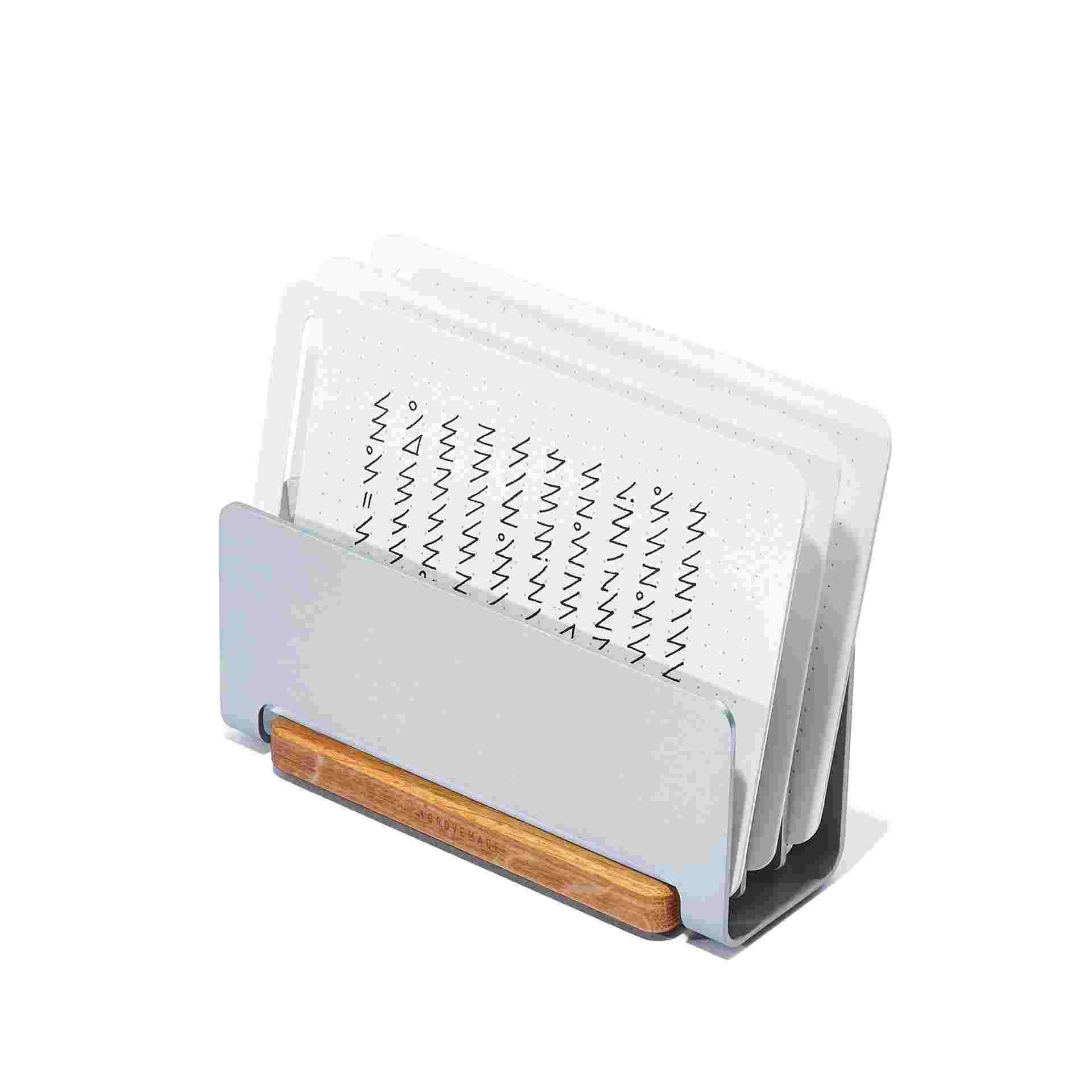 The Oak Vertical Organizer, shown with note organization.