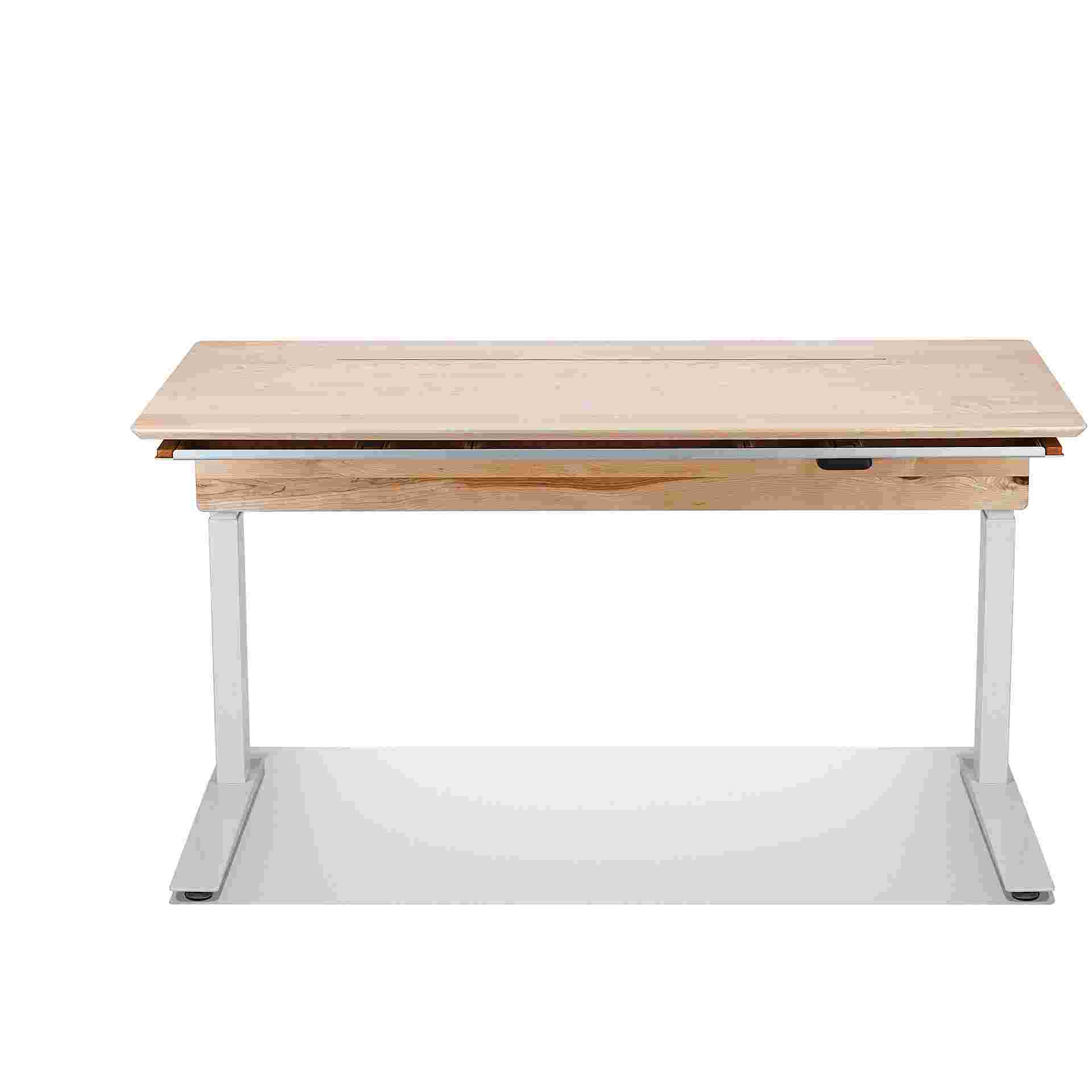 Front view of the hardwood maple desk.