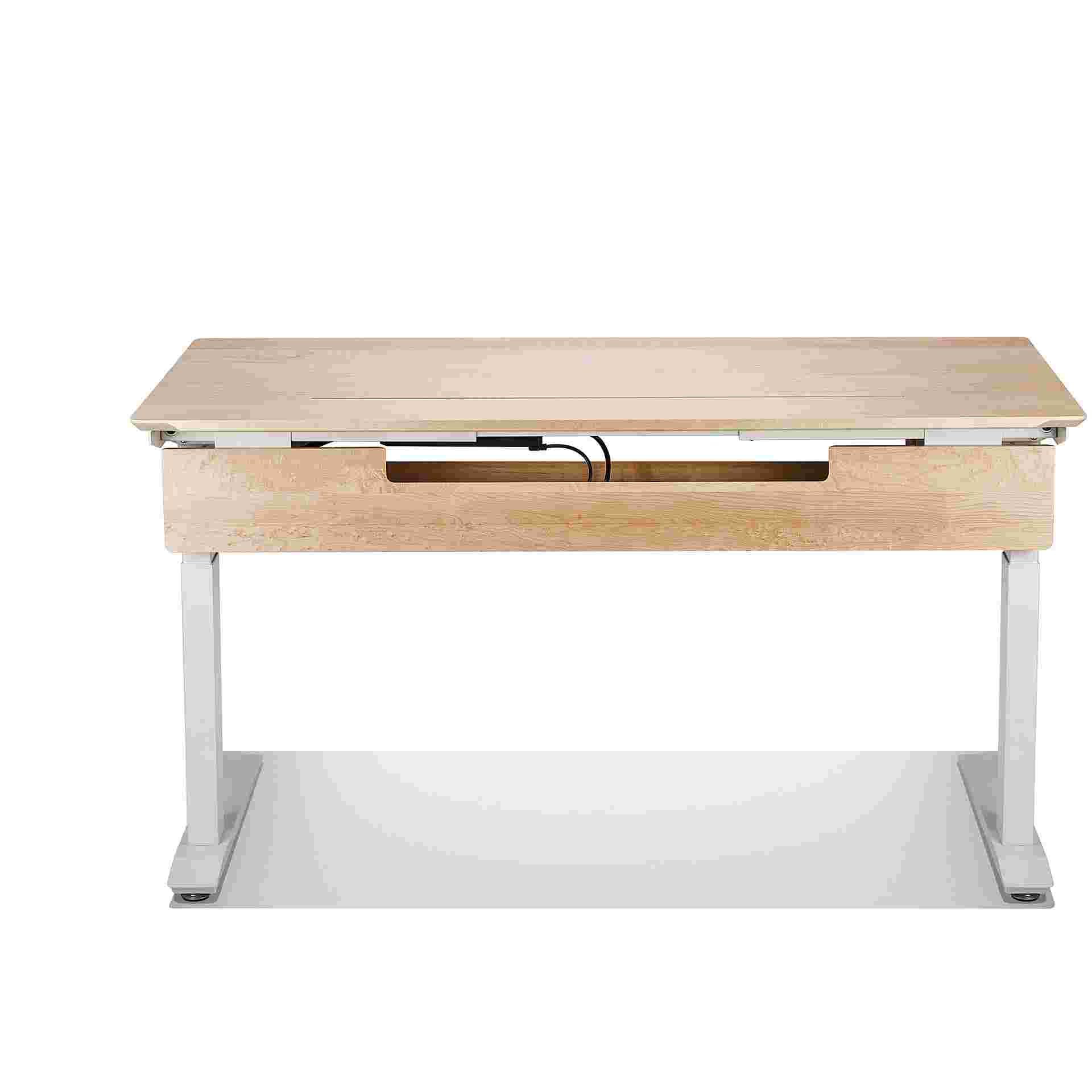 Rear view of the hardwood maple desk.