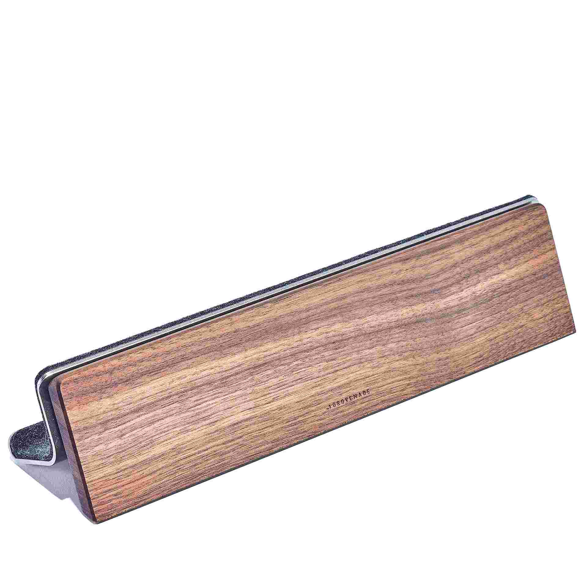 Rear view of the Walnut Display Rail.