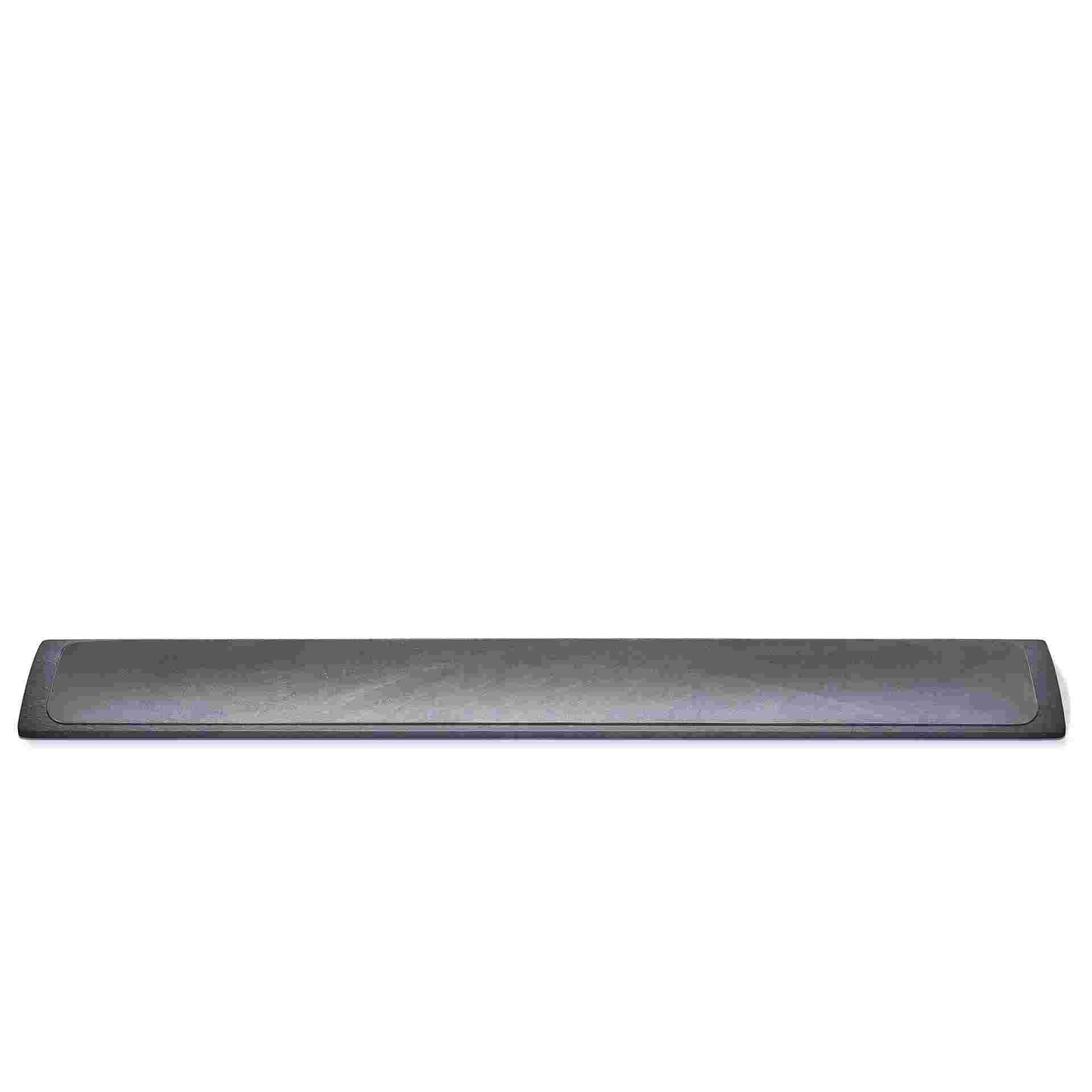 Straight on view of the Leather and Walnut Keyboard Wrist Pad.