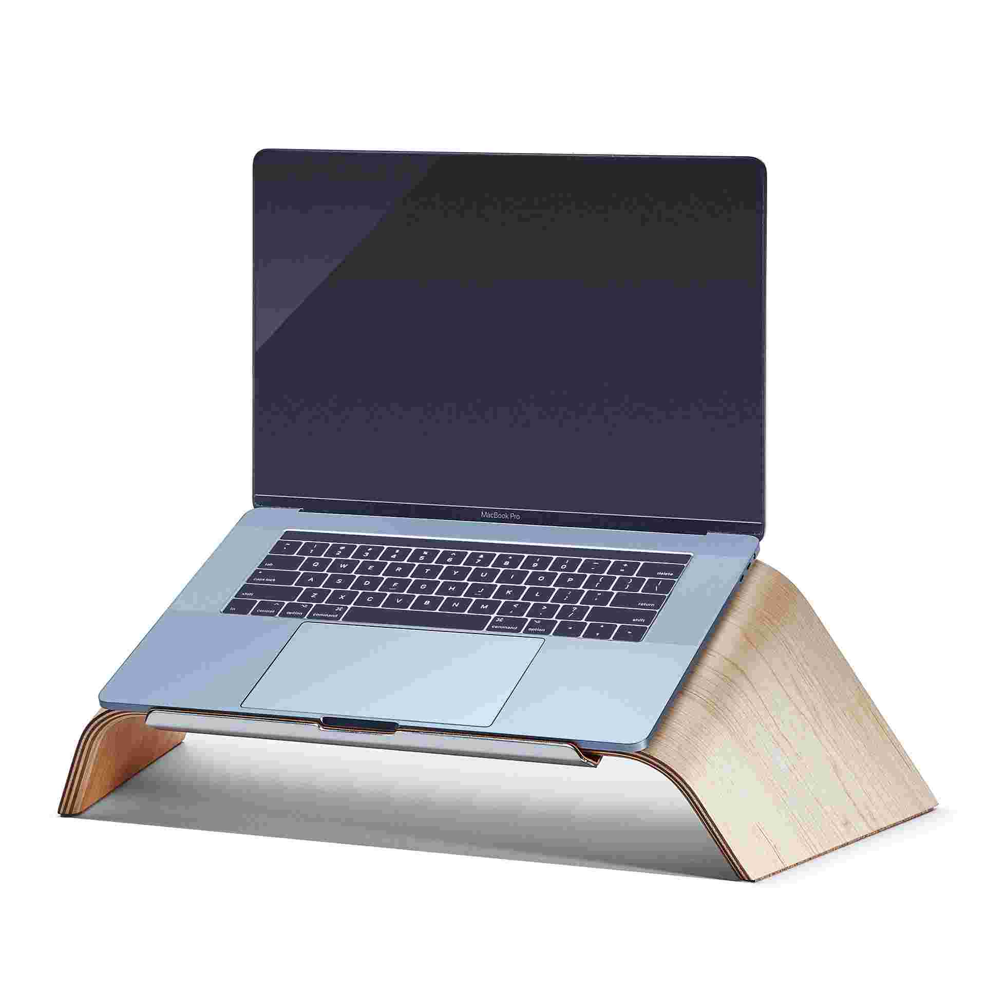 13 Inch MacBook Air on the Maple Laptop Stand.