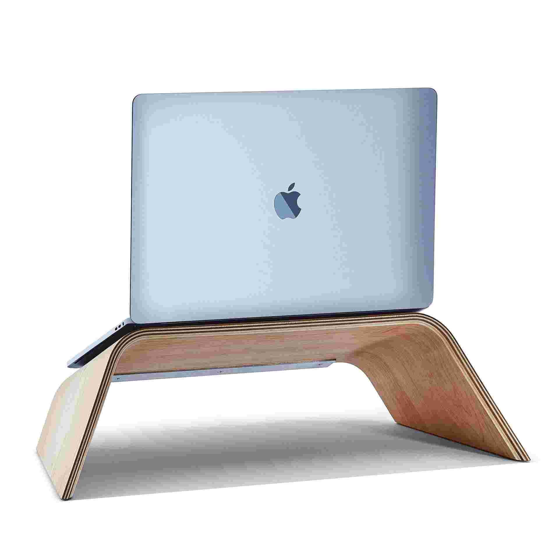13 Inch MacBook Air on the Maple Laptop Stand.