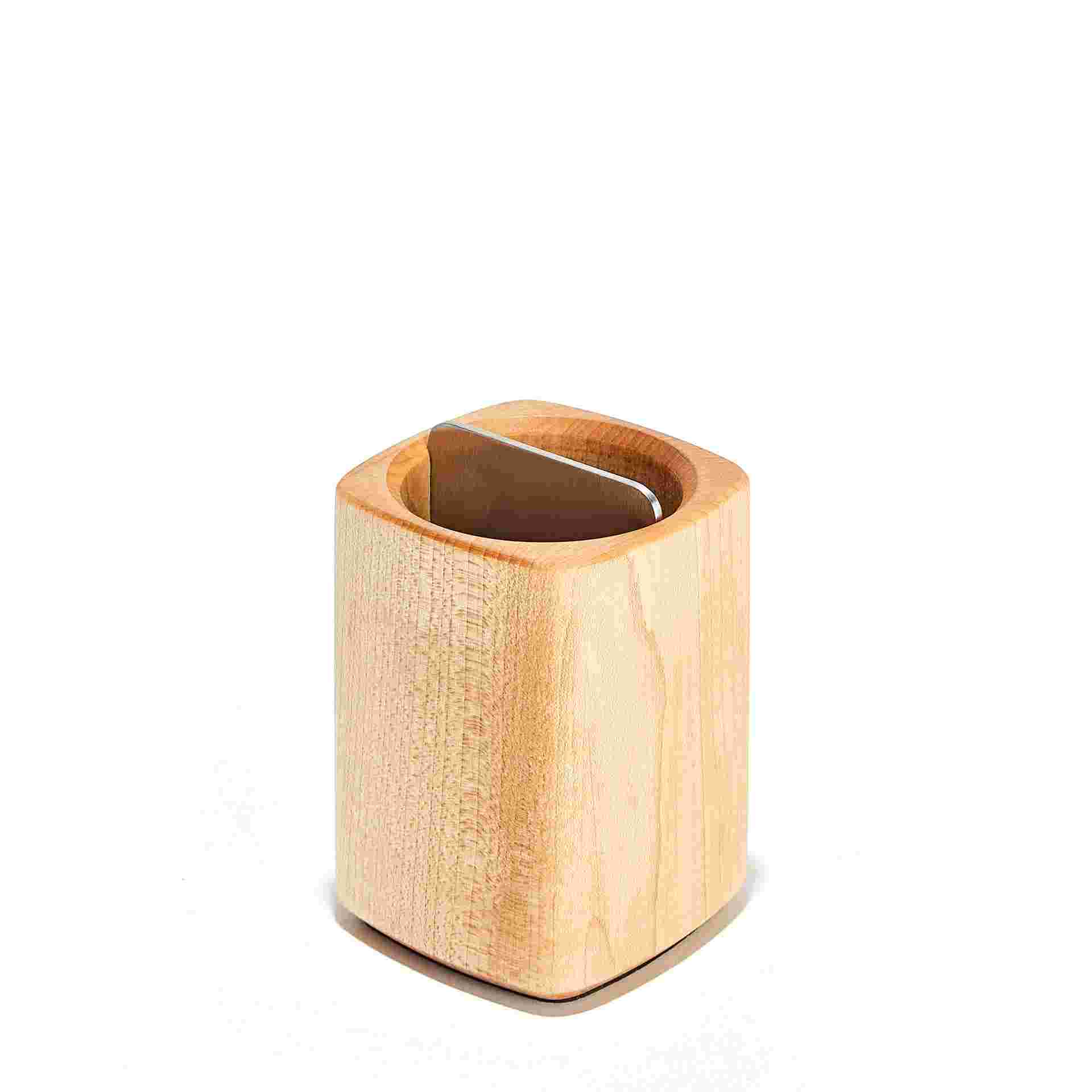 Empty solid Maple Pen Cup.