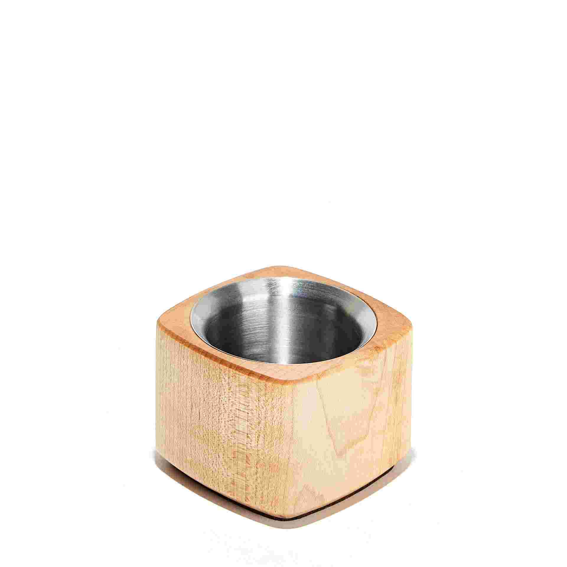 Short Maple Wood Succulent Planter without plant.