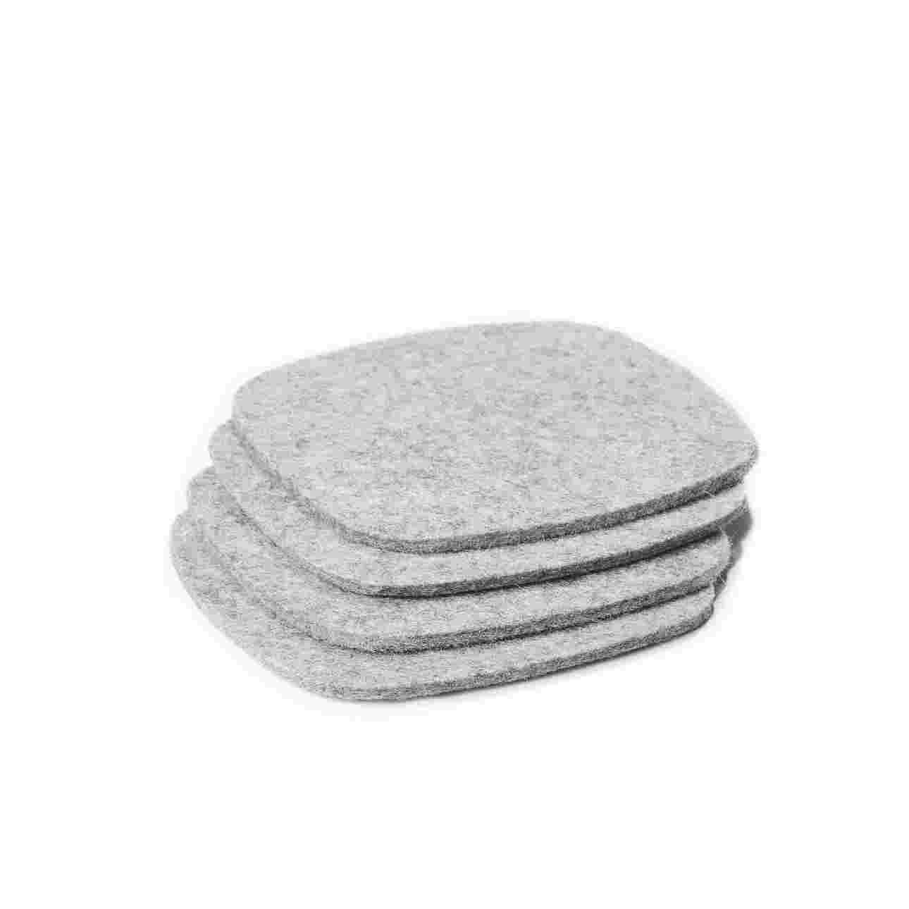 Set of four Light Wool Felt Coasters.