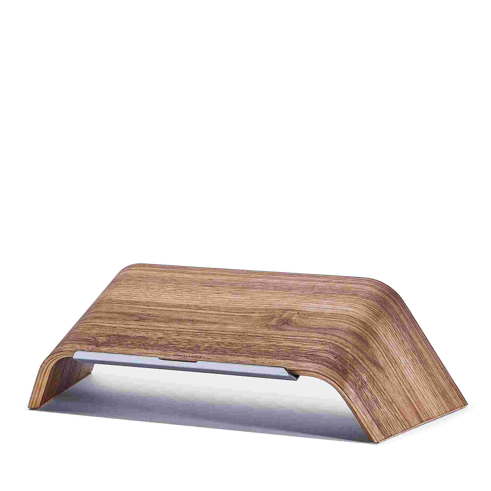 The Walnut Laptop Stand with no laptop.