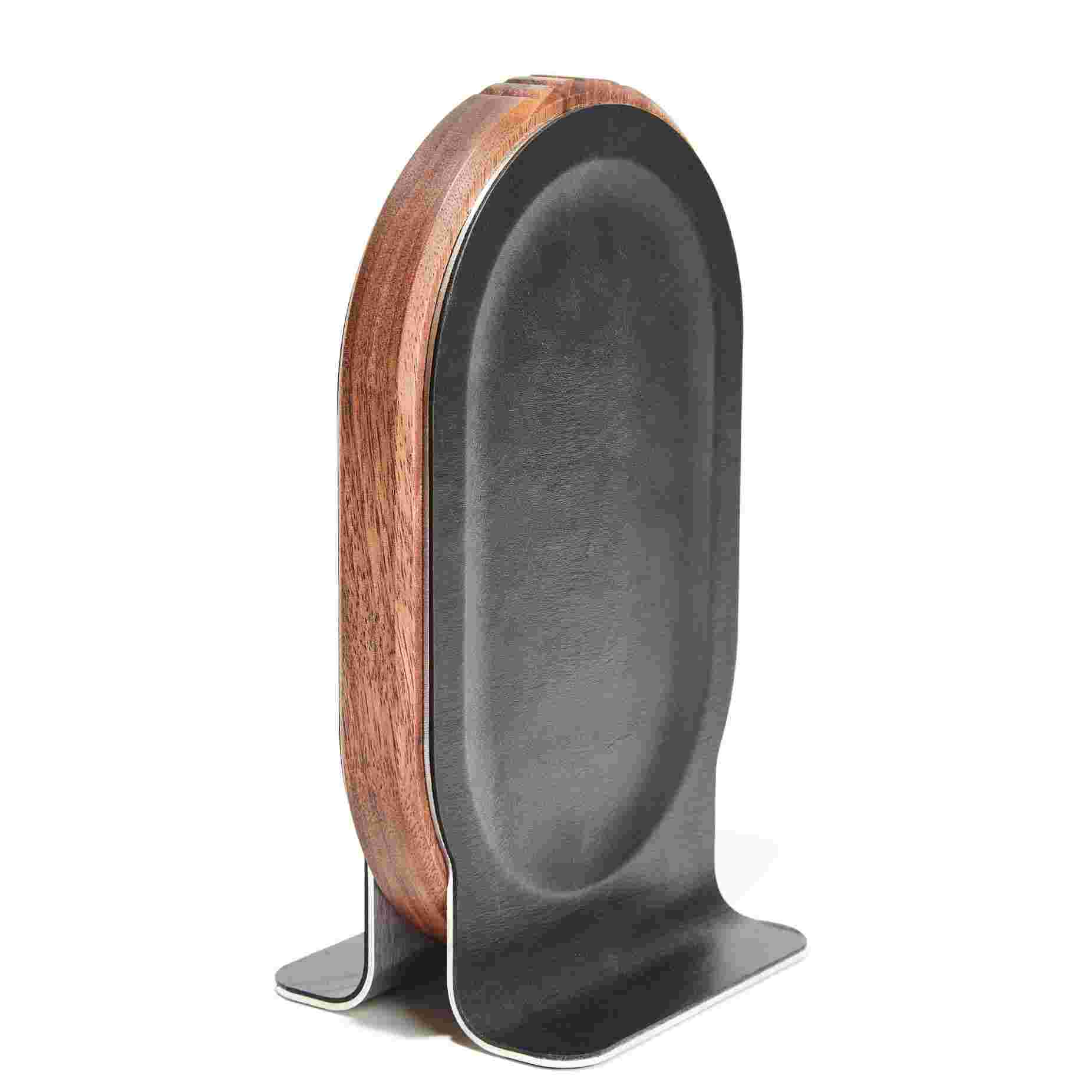 The Grovemade Walnut Wood Headphone Stand without headphones.