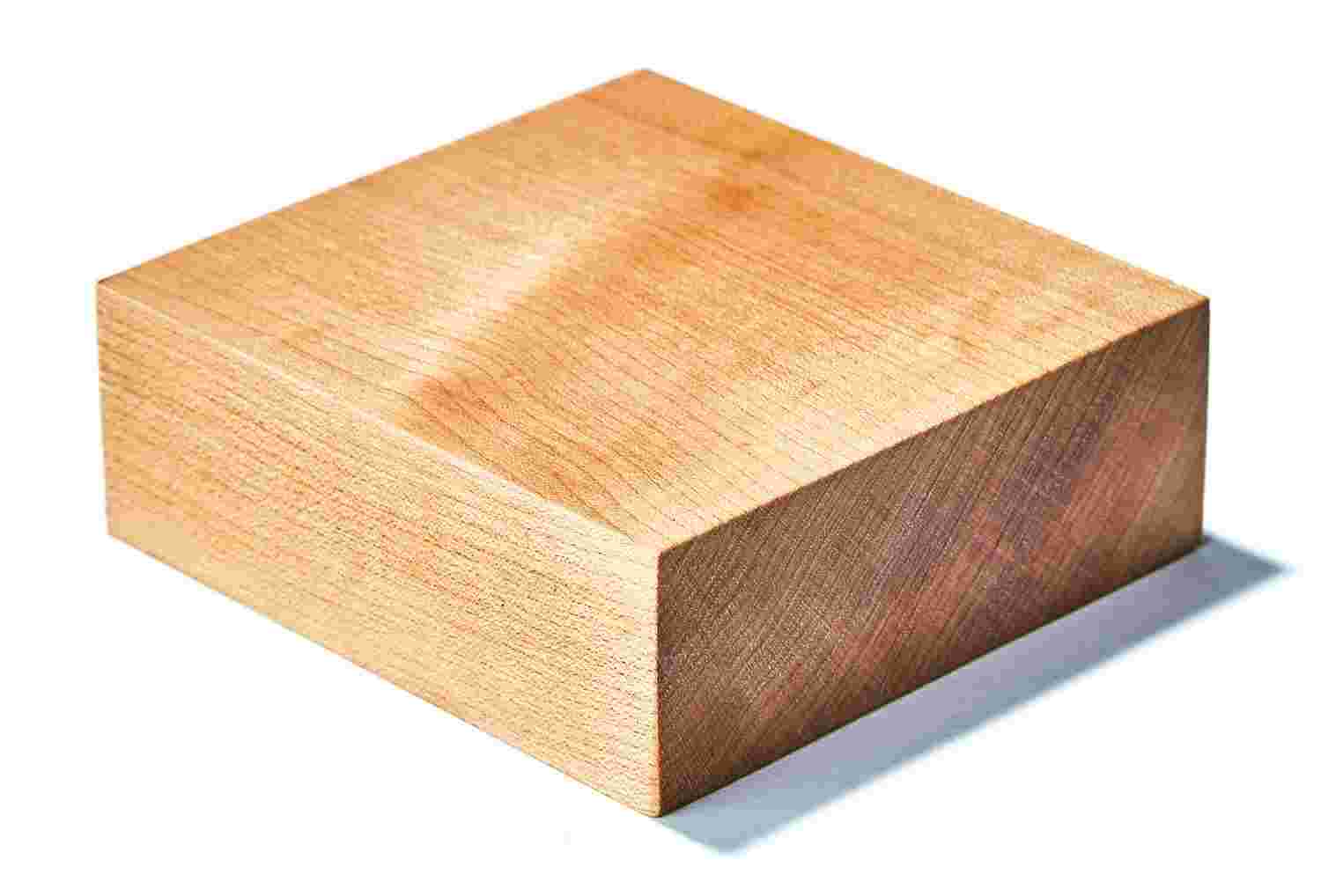 Isolated block of solid maple.