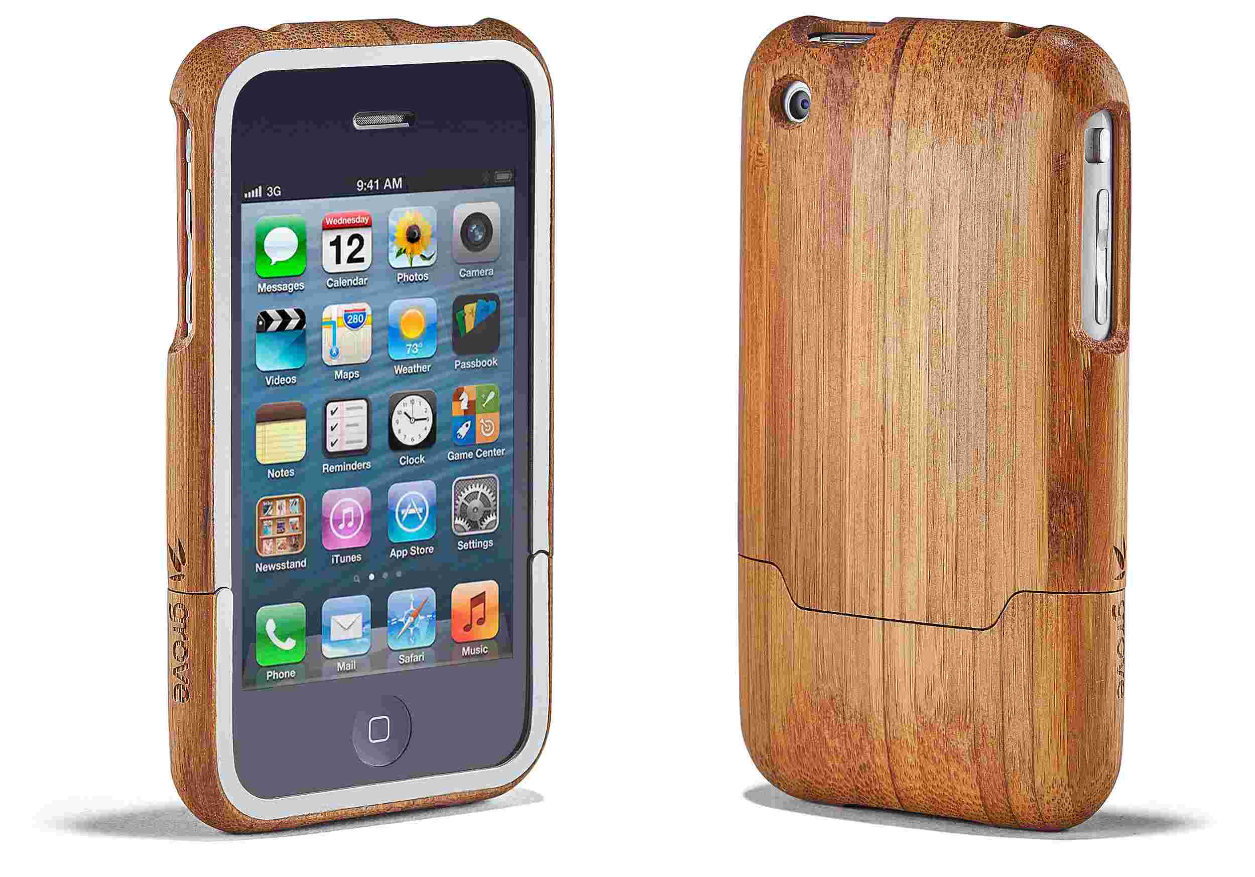 The very first Grovemade product—rounded Bamboo Case for the iPhone 3GS.
