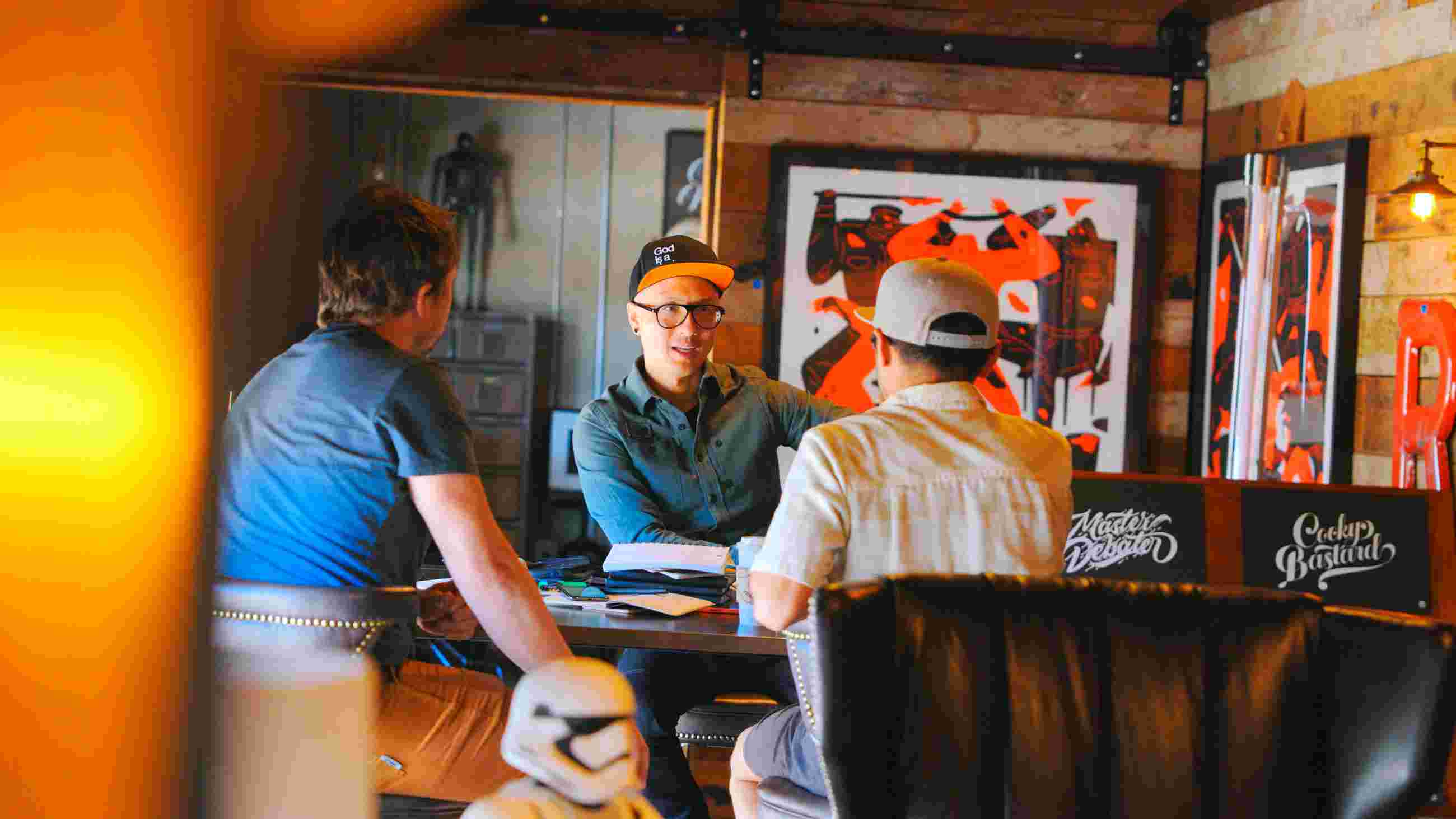 Grovemade's design team meets with Chris Do.