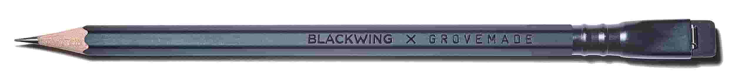 The Blackwing X Grovemade pencil in all black.