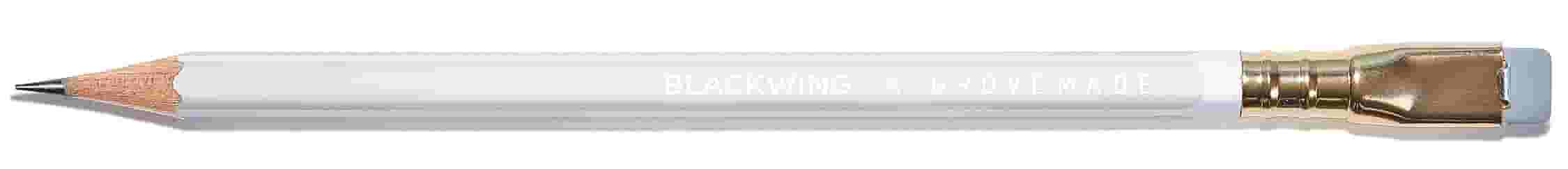 The Blackwing X Grovemade pencil in all white.