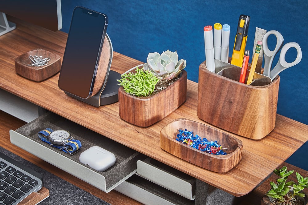 Wooden Office Desk Accessories & Decor Set | Grovemade®