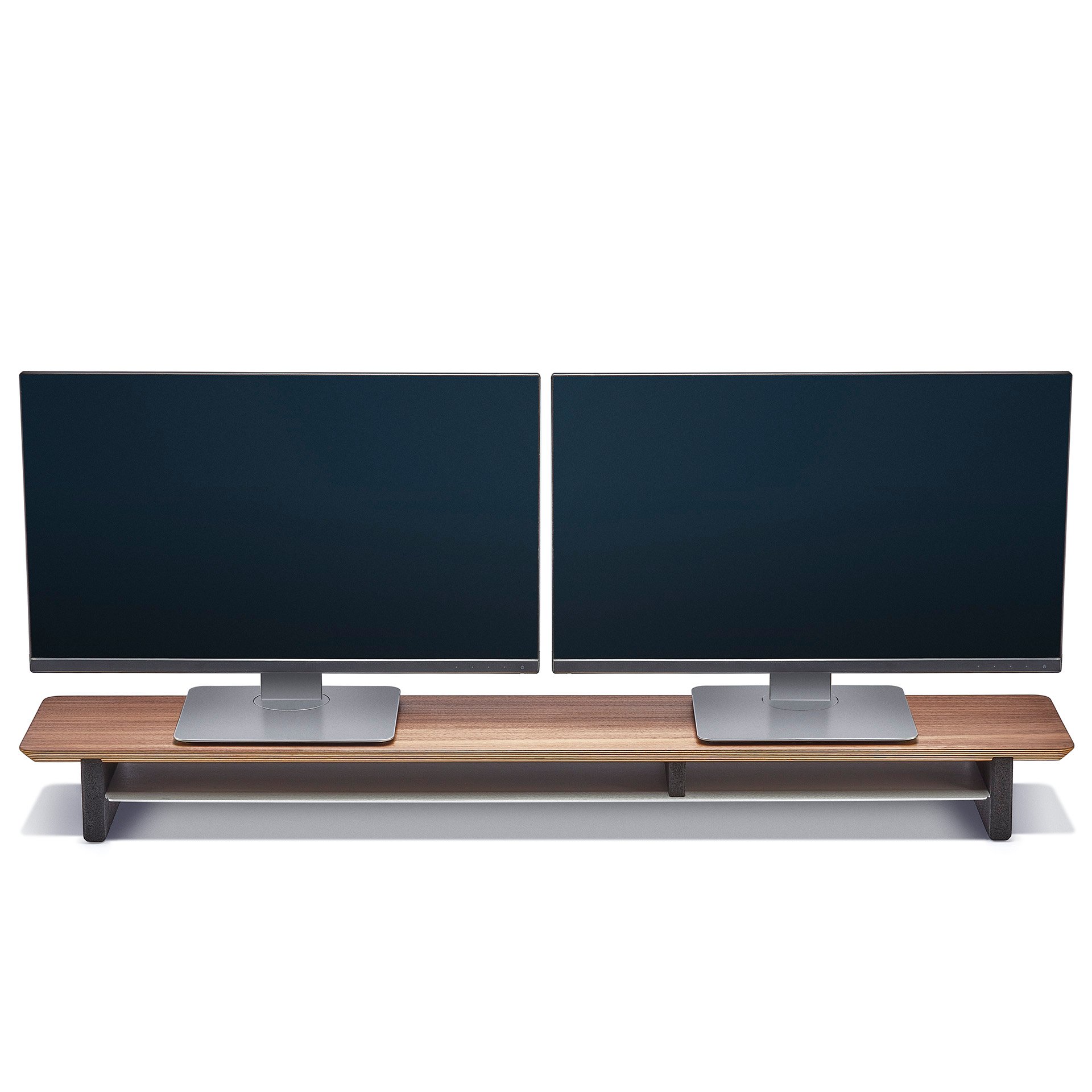 Wooden Dual Monitor Stand & Desk Shelf Riser | Grovemade®