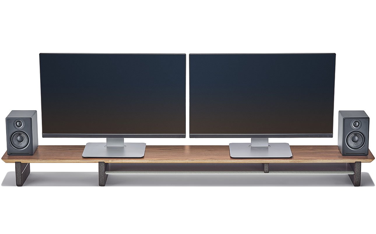 Desk Shelf & Wooden Dual Monitor Stand System | Grovemade®
