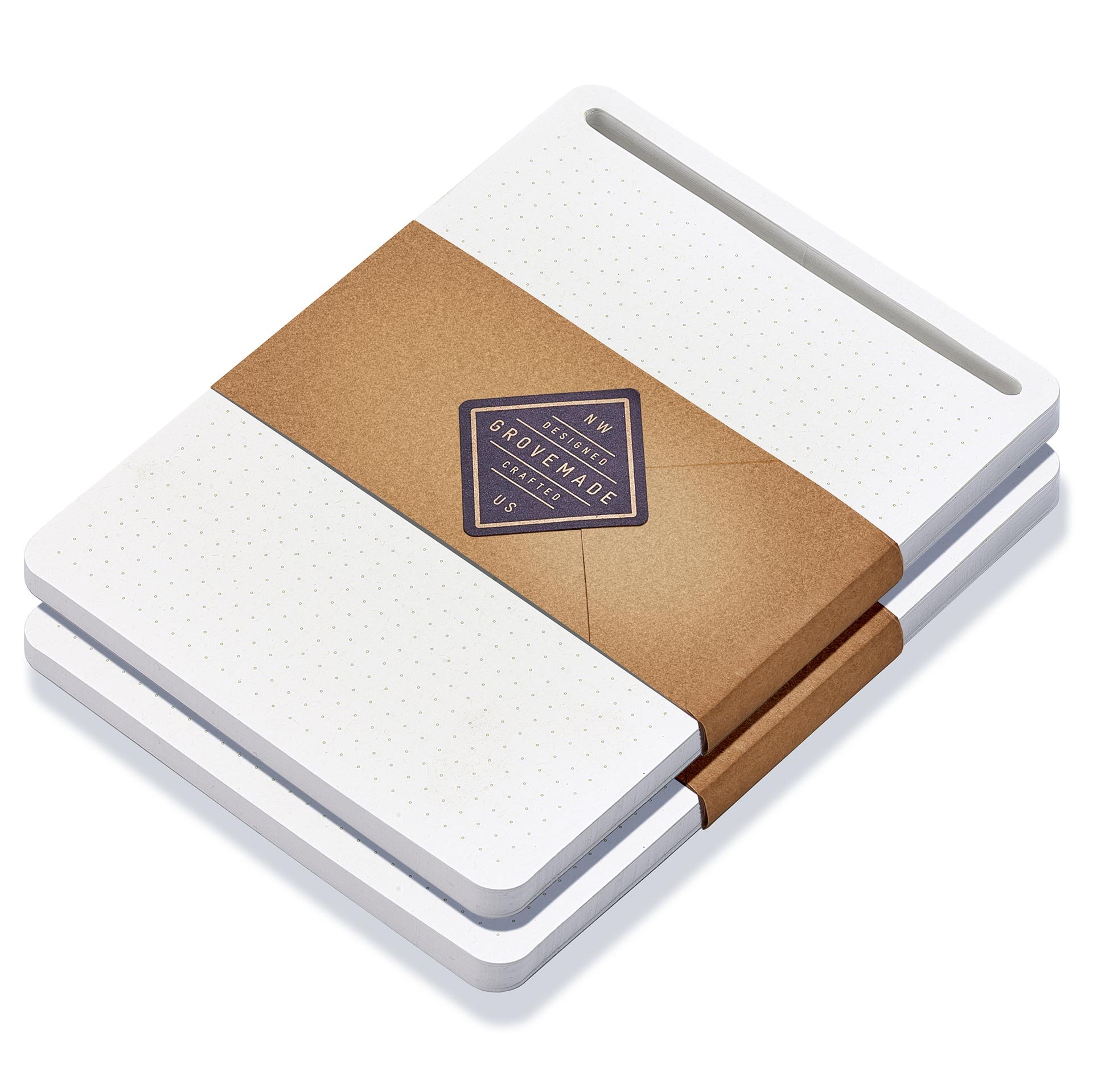 Refillable Metal Notepad - Dot Grid | Grovemade®