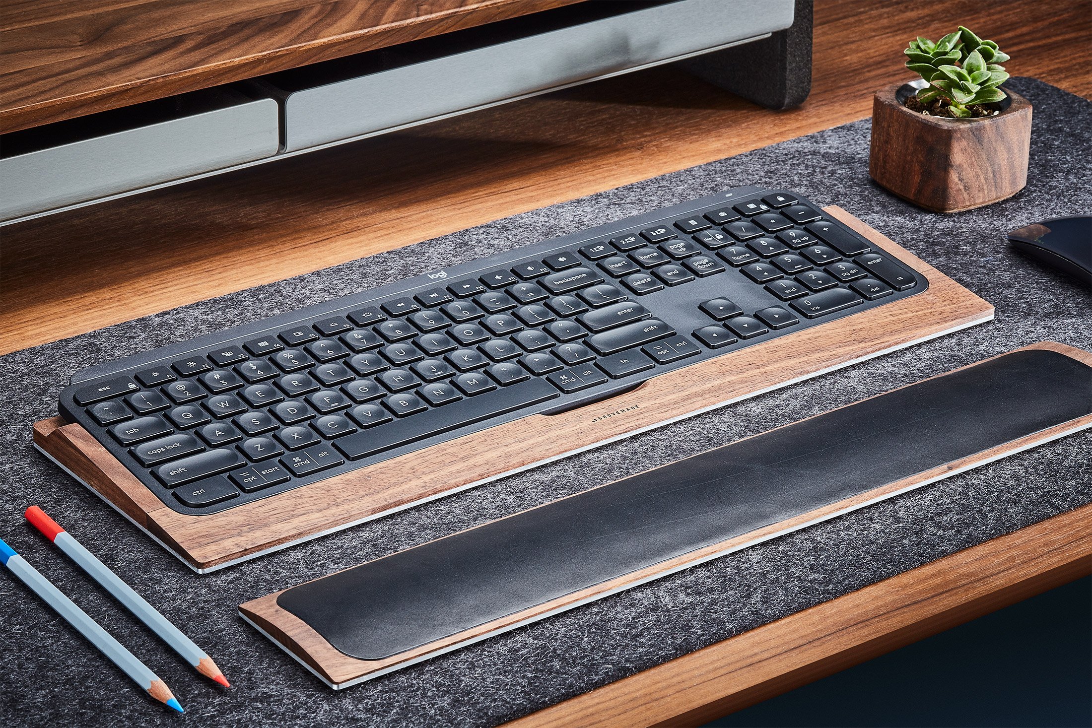 【ほぼ新品】GROVEMADE キーボードトレイ メープル　mx keys Designing the MX Keys Keyboard Tray